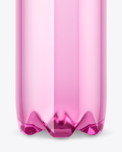 Colored Plastic Bottle w/ Water Mockup