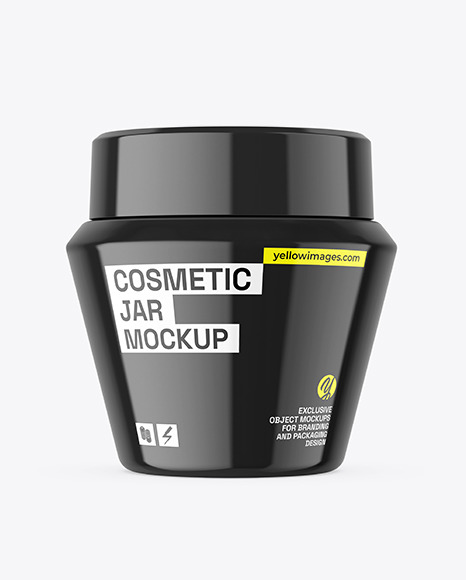 Glossy Cosmetic Jar Mockup