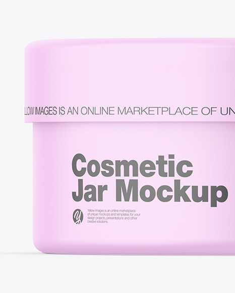 Matte Cosmetic Jar Mockup