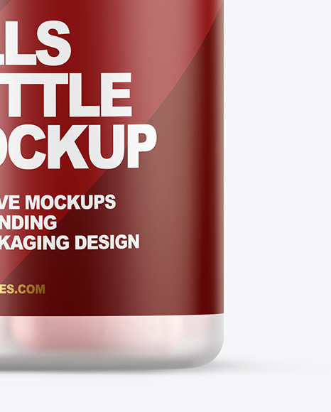 Frosted Pills Bottle Mockup