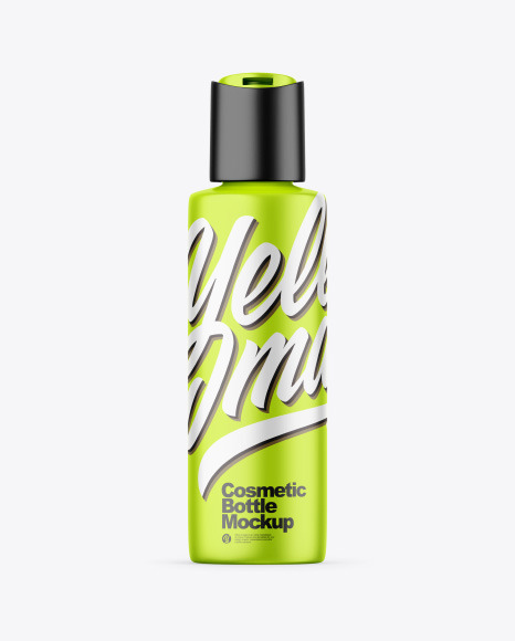 Metallic Cosmetic Bottle Mockup