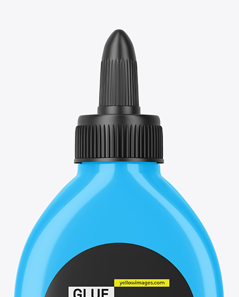 Glossy Plastic Glue Bottle Mockup