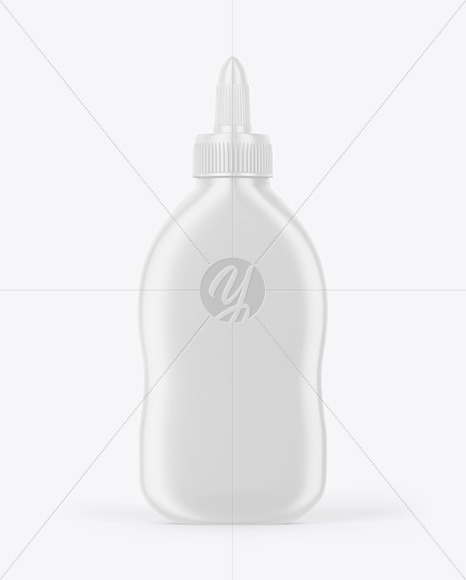 Matte Plastic Glue Bottle Mockup