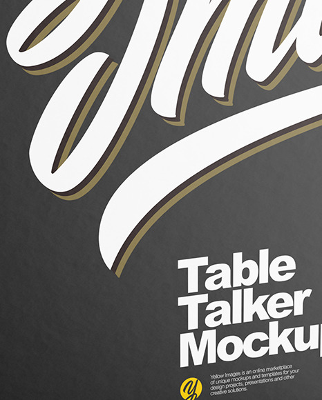 Paper Table Talker Mockup