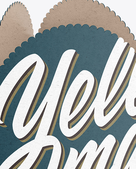 Kraft Paper Table Talker Mockup