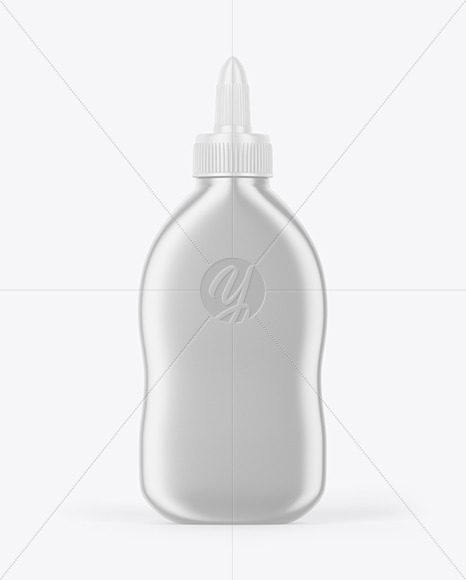 Metallic Glue Bottle Mockup