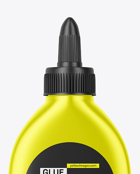 Metallic Glue Bottle Mockup