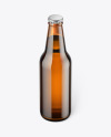 Amber Glass Beer Bottle Mockup