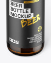 Amber Glass Beer Bottle Mockup