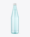 Blue Glass Water Bottle Mockup