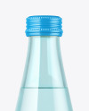 Blue Glass Water Bottle Mockup