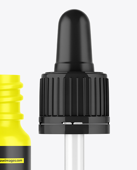 Opened Matte Dropper Bottle Mockup