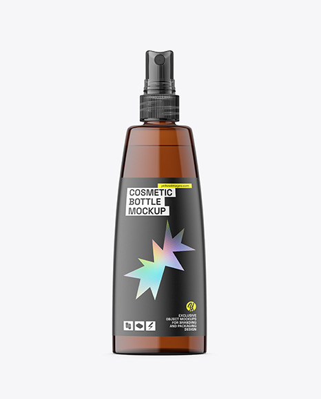 Amber Spray Bottle Mockup