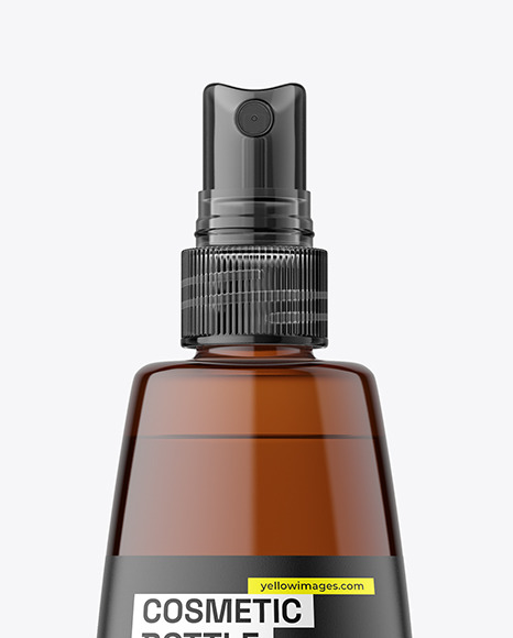 Amber Spray Bottle Mockup