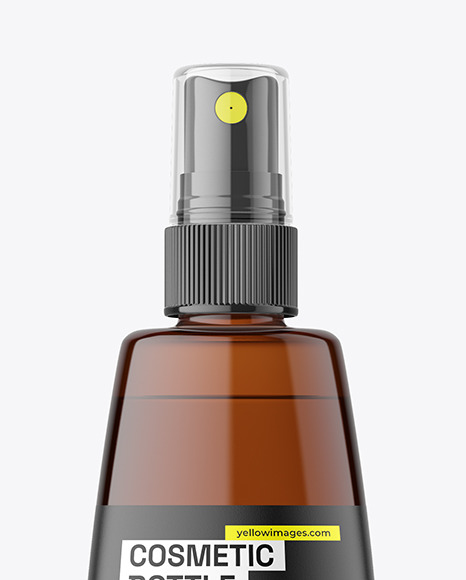 Amber Spray Bottle Mockup