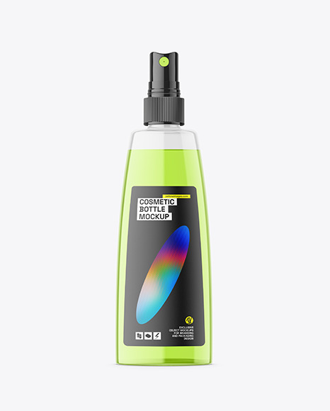 Clear Spray Bottle Mockup