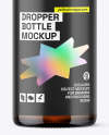 Opened Amber Dropper Bottle Mockup