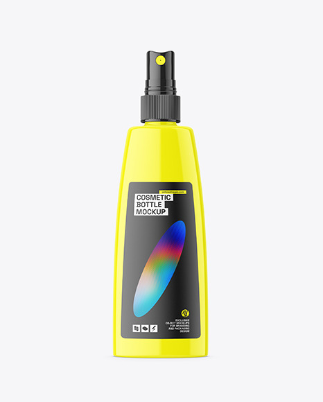 Glossy Spray Bottle Mockup - Body spray bottle mockup