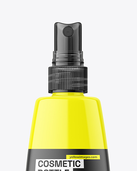 Glossy Spray Bottle Mockup