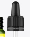 Opened Green Dropper Bottle Mockup