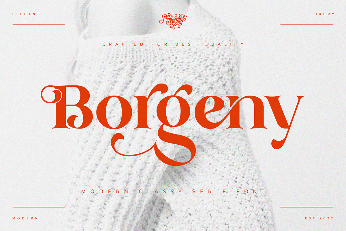 Borgeny | Modern Classy Serif Font