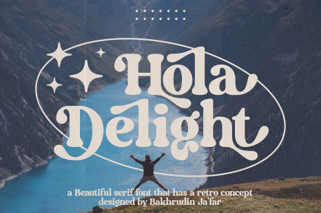 Hola Delight | Retro Serif Font - Retro fonts