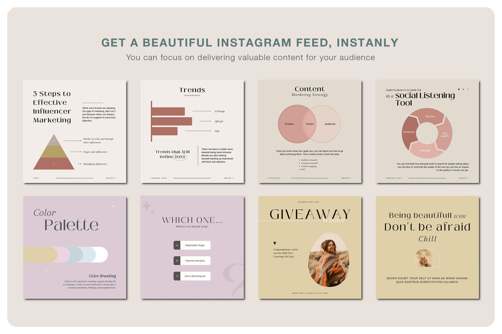 TAHOE Wellness Instagram Kit | CANVA