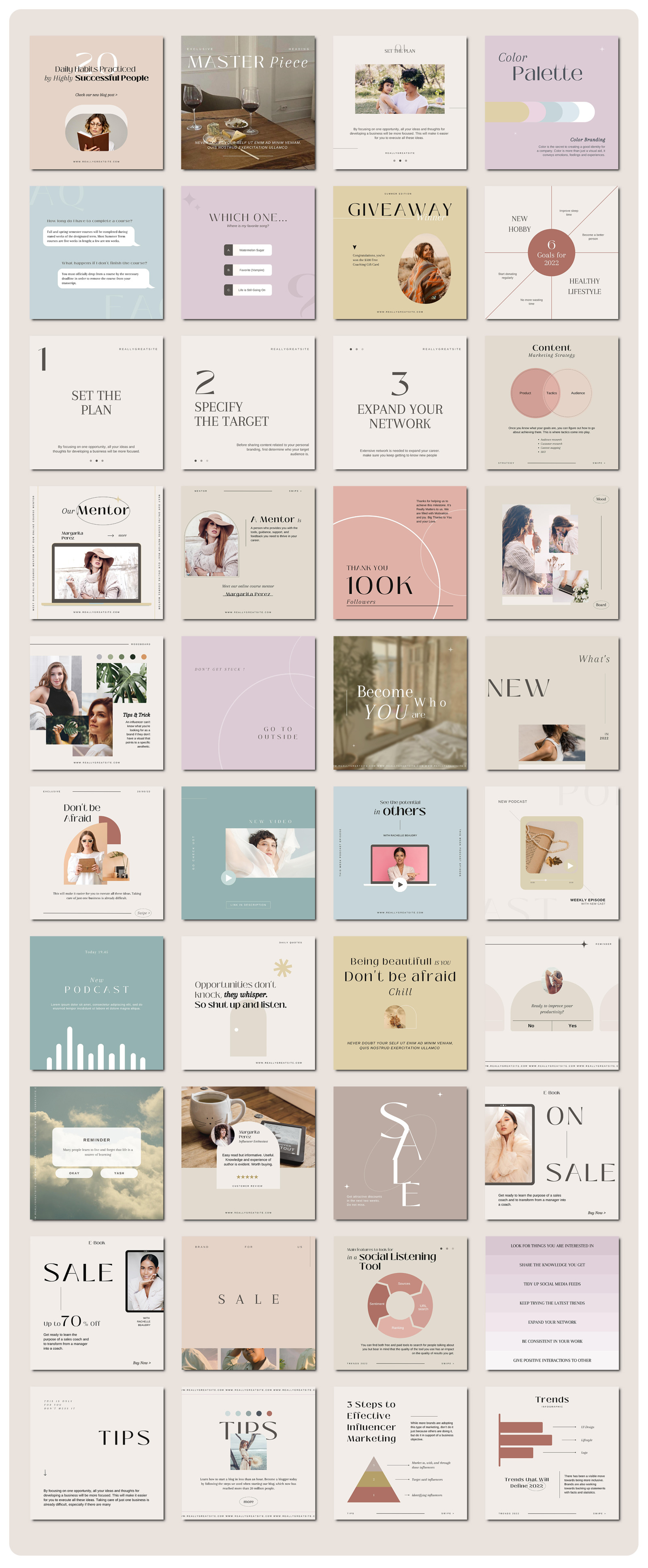 TAHOE Wellness Instagram Kit | CANVA