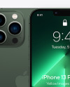 Two iPhones 13 Pro Max Alpine Green Mockup