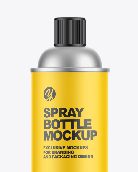 Matte Spray Bottle Mockup