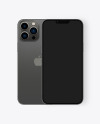 Two iPhones 13 Pro Max Graphite Mockup