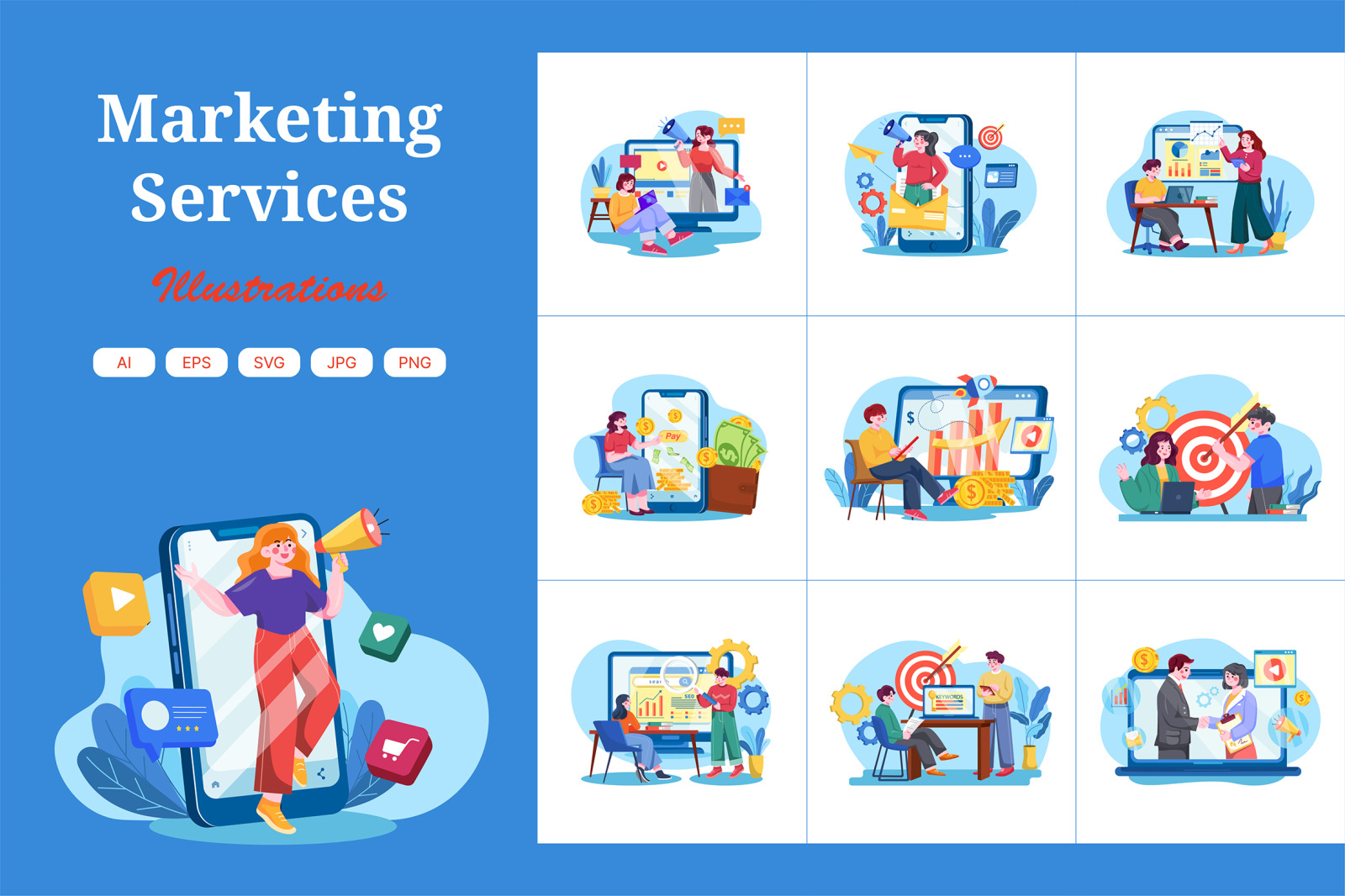 M455_Digital Marketing Illustration Pack M455_Digital Marketing Illustration Pack