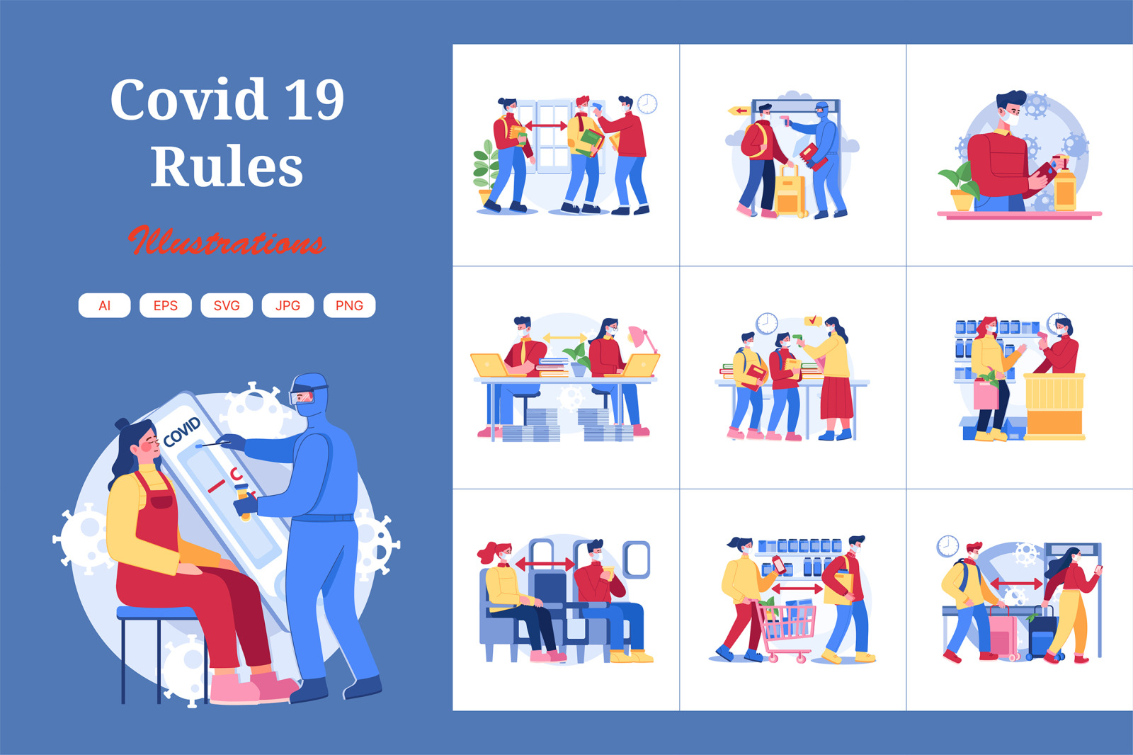 M447_Covid 19 Rules Illustration Pack