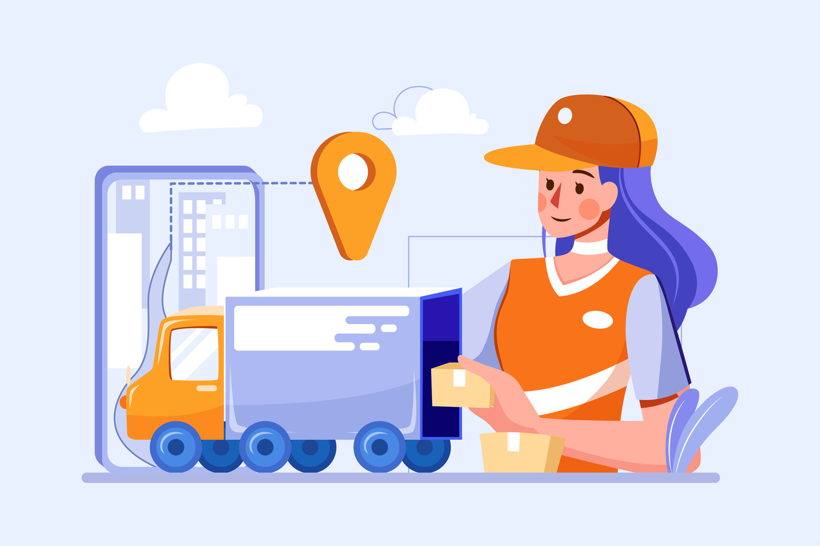 M444_Parcel Delivery Service Illustrations M444_Parcel Delivery Service Illustrations