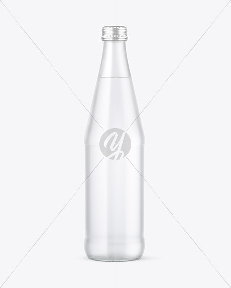 Frosted Glass Water Bottle Mockup