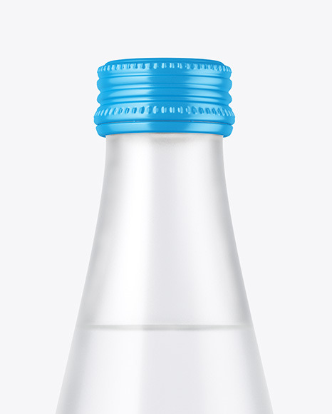 Frosted Glass Water Bottle Mockup