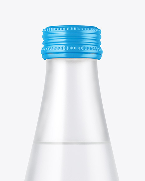 Frosted Glass Water Bottle Mockup