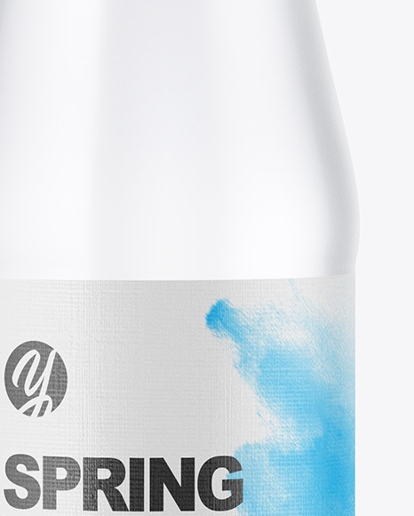 Frosted Glass Water Bottle Mockup