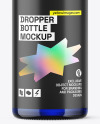 Opened Blue Dropper Bottle Mockup