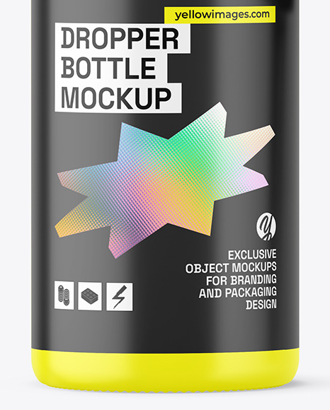 Opened Matte Dropper Bottle Mockup