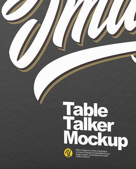 Two Paper Table Talkers Mockup