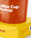 Coffee Cup Holder W/ Cups Mockup