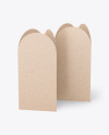 Two Kraft Paper Table Talkers Mockup