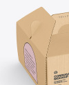 Corrugated Box w/ Handle Mockup