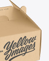 Corrugated Box w/ Handle Mockup