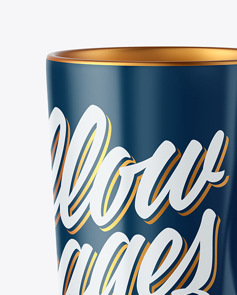 Glossy Mug with Teaspoon Mockup