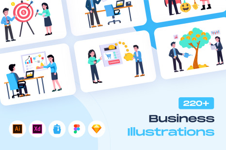 200+ Business Illustrations - Project management illustrations