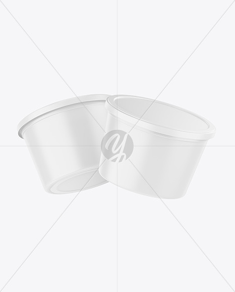 Two Plastic Containers Mockup