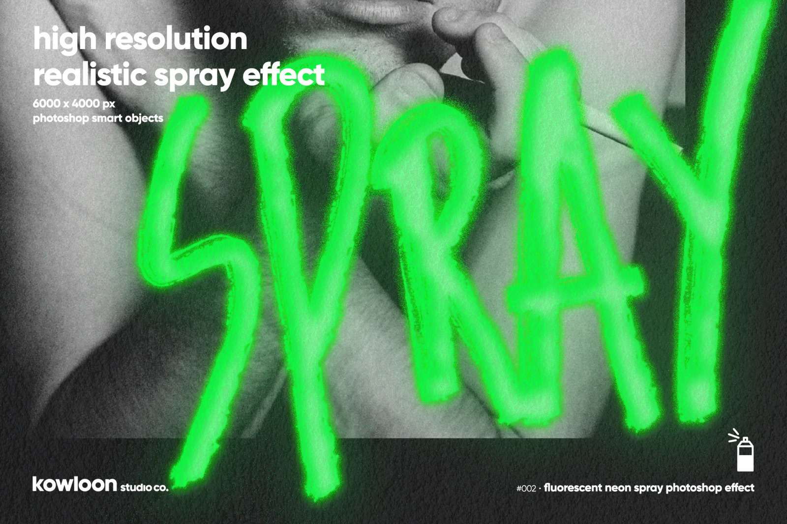 neon spray photoshop effect