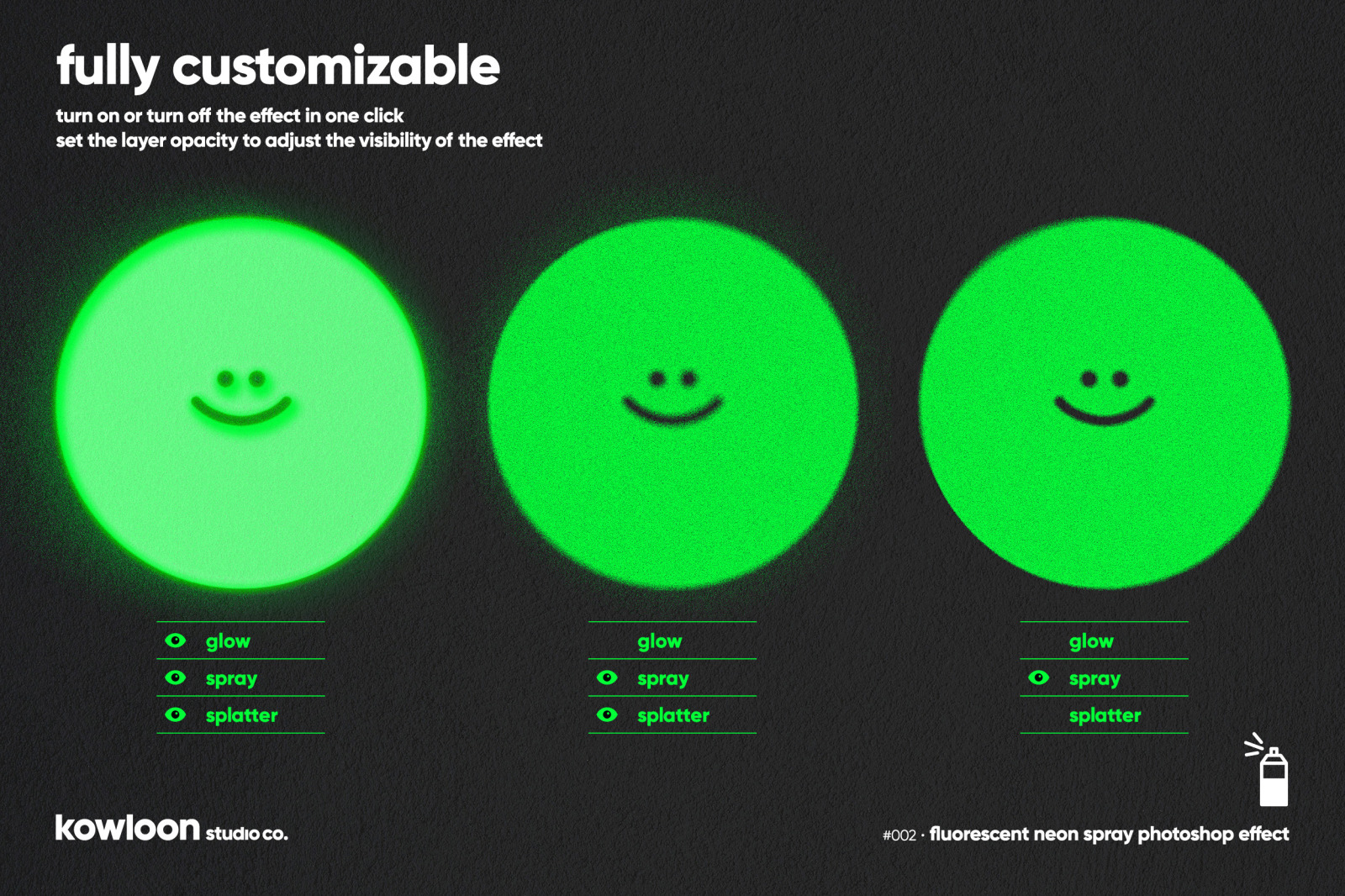 neon spray photoshop effect